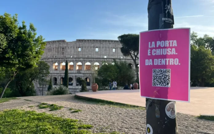In foto un volantino del progetto VAS a Roma.