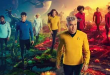 In foto i protagonisti della stagione 3 di Star Trek: Strange New Worlds