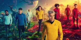 In foto i protagonisti della stagione 3 di Star Trek: Strange New Worlds
