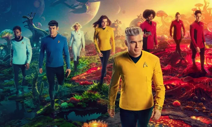 In foto i protagonisti della stagione 3 di Star Trek: Strange New Worlds