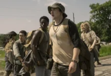 Una scena dal film hororr The Long Walk.