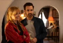 Colin Farrell e Margot Robbie nel film A Big Bold Beautiful Journey - Un viaggio straordinario.