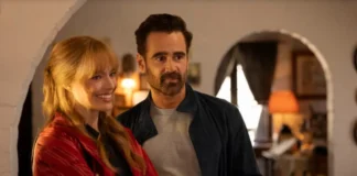 Colin Farrell e Margot Robbie nel film A Big Bold Beautiful Journey - Un viaggio straordinario.