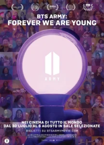 Il poster del film BTS Army: Forever We Are Young.