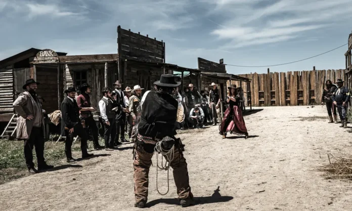 Una scena dela LARP a tema western Colt.