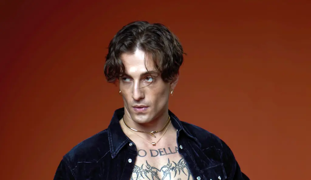 Damiano David del gruppo musicale dei Måneskin.