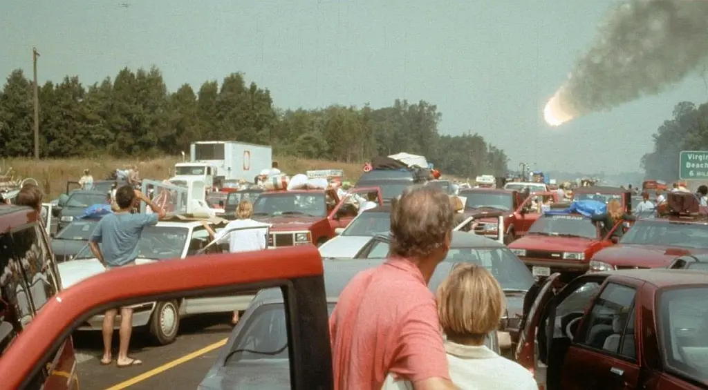 Una scena del film Deep Impact.