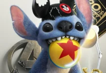 Il personaggio di Stitch in un poster Disney.
