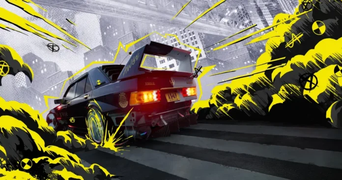 Una illustrazione del gioco Need for Speed Unbound.