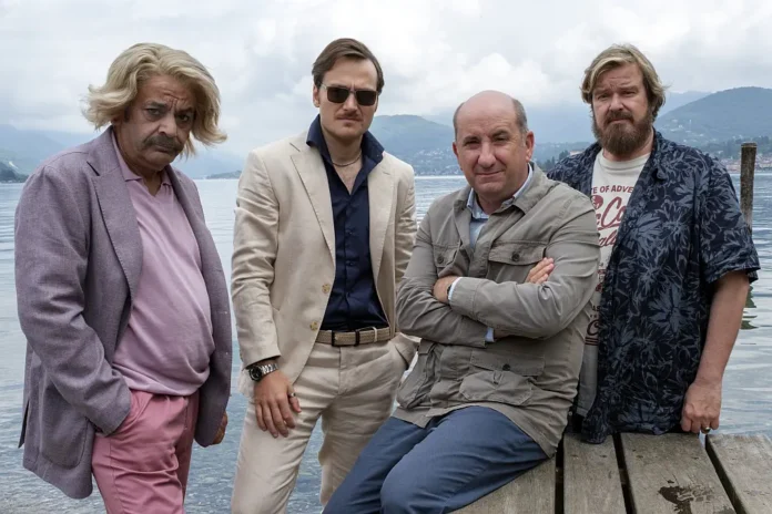 In foto il cast del film Qui non succede niente.