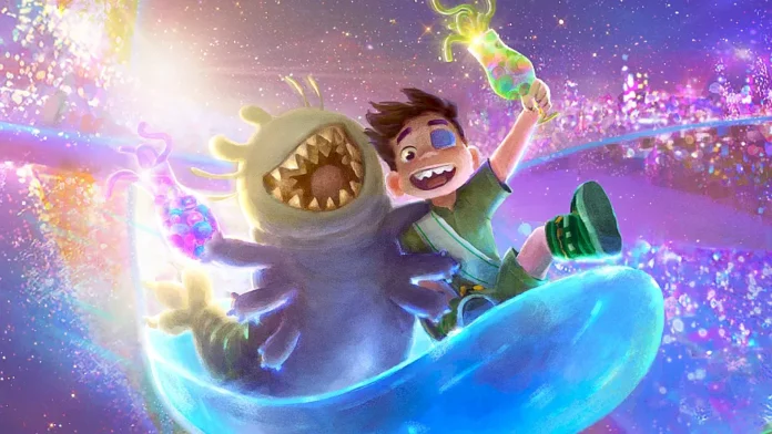 In foto Elio e il suo amico Glordon nel film Elio.