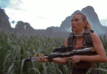 Scarlett Johansson nel film Jurassic World - La Rinascita.