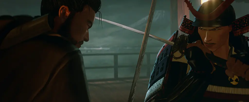 Un combattimento ninja nel film Predator: Killer of the Killers.