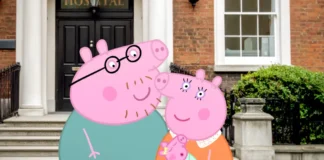 Papà Pig e Mamma Pig nel film Una sorellina per Peppa Pig.