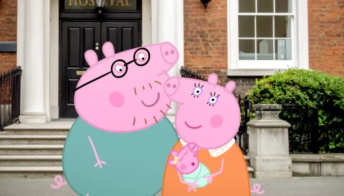 Papà Pig e Mamma Pig nel film Una sorellina per Peppa Pig.