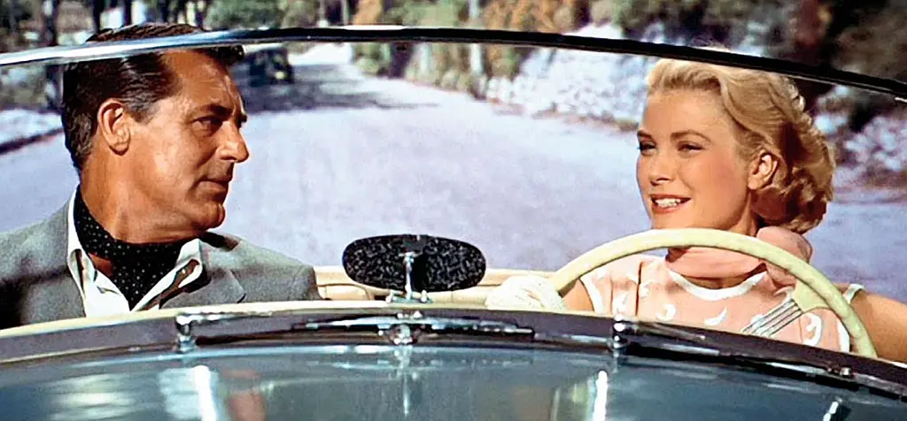 Grace Kelly e Cary Grant nel film Caccia al ladro.