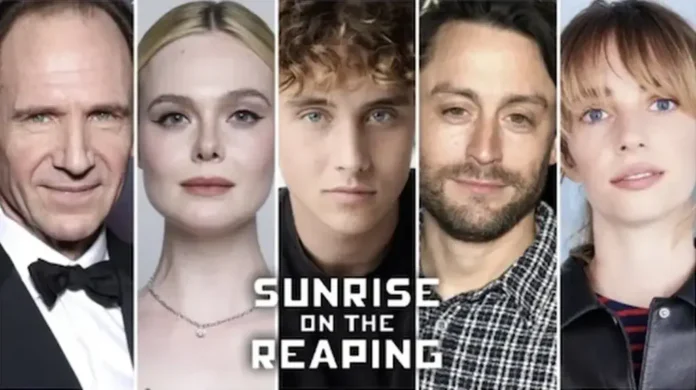 In foto il cast del film Hunger Games: L'alba sulla mietitura.