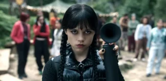 Jenna Ortega nella seconda stagione di Mercoledì.