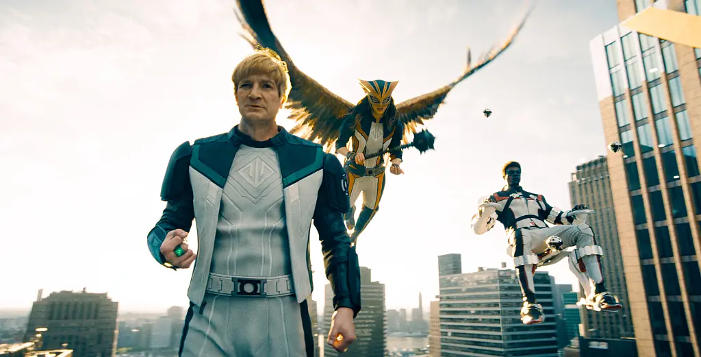 In foto alcuni supereroi nel fiilm di James Gunn Superman.