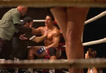 Dwayne “The Rock” Johnson nel film The Smashing Machines.