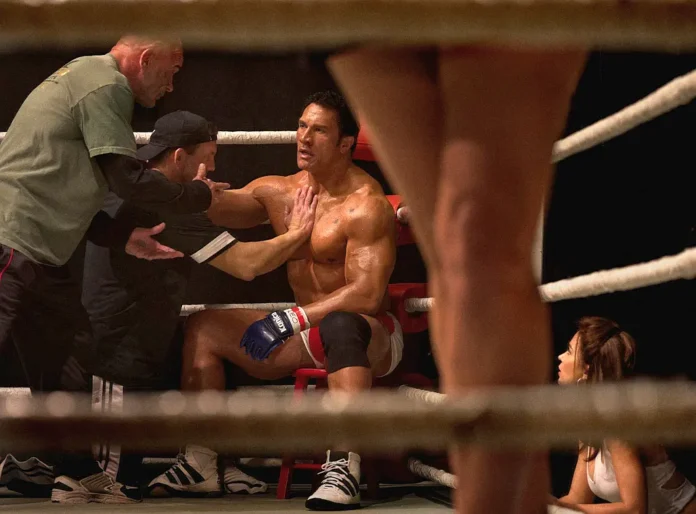 Dwayne “The Rock” Johnson nel film The Smashing Machines.