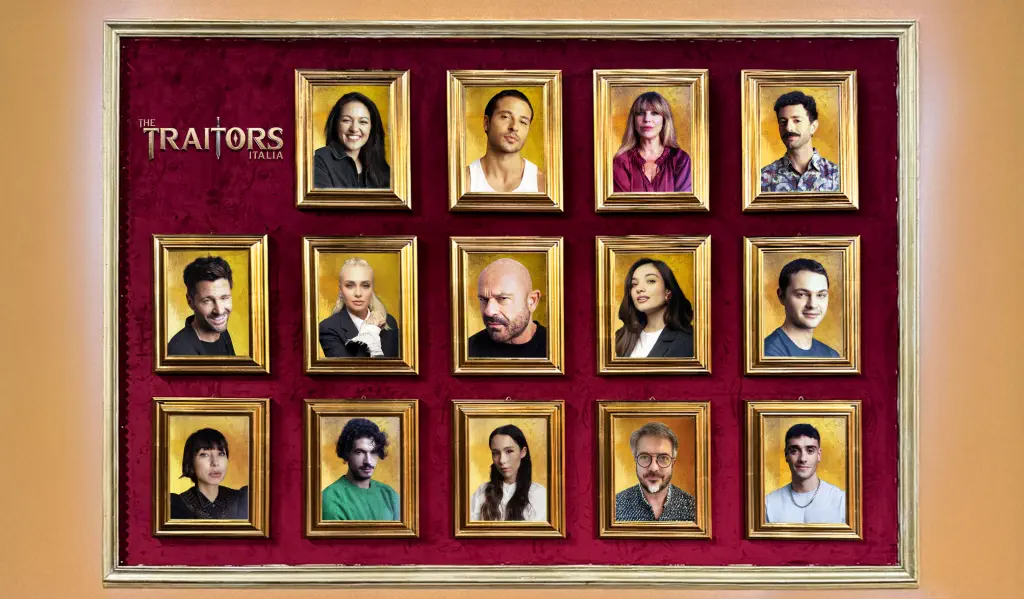 La locandina del reality The Traitors Italia.