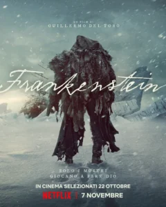 Il secondo poster del film Netflix Frankenstein di Guillermo del Toro.