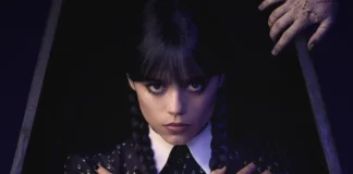 Jenna Ortega nel poster della seconda stagione di Mercoledì.