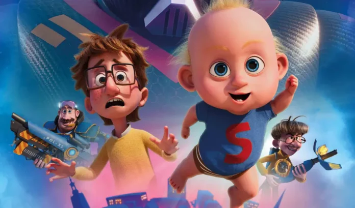Il poster del film di animazione Super Charlie.