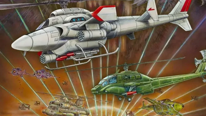 La locandina del gioco Atari Tiger Heli.