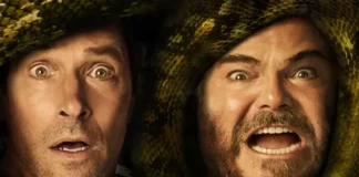Paul Rudd e Jack Black nel poster del film Anaconda.