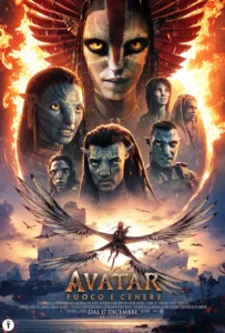 Il nuovo poster del film Avatar: Fuoco e Cenere.