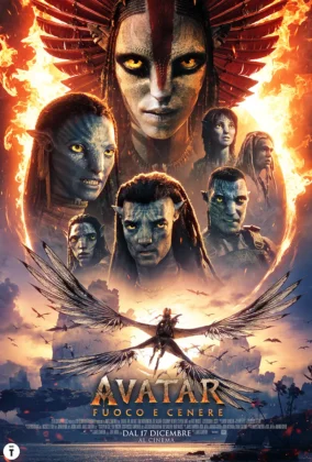 Il nuovo poster del film Avatar: Fuoco e Cenere.