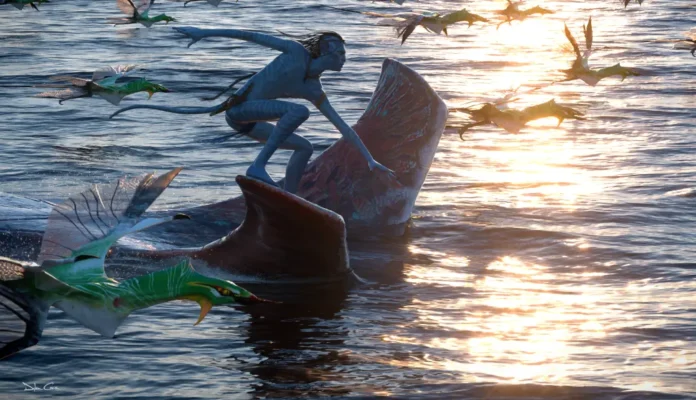 Il personaggio di Payakan nel film Avatar: Fuoco e Cenere.