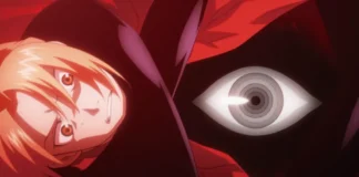 Una scena dall'anime Fullmetal Alchemist: Brotherhood.
