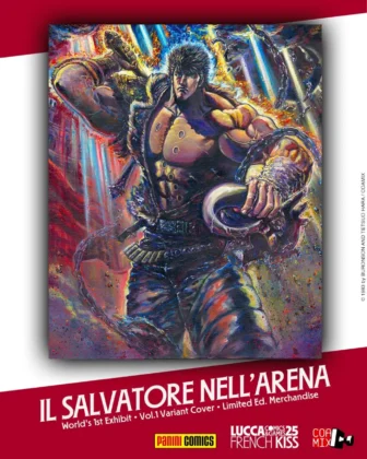 In foto l'opera di Tetsuo Hara intitolatra Il salvatore nell'Arena.