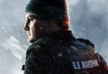 Jason Clarke nella locandina della serie The Last Frontier.