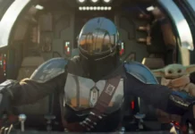 Pedro Pascal nel film Star Wars: The Mandalorian and Grogu.