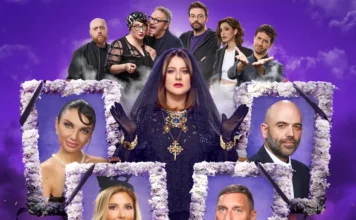 Una immagine tratta dal poster dello show Roast in Peace.