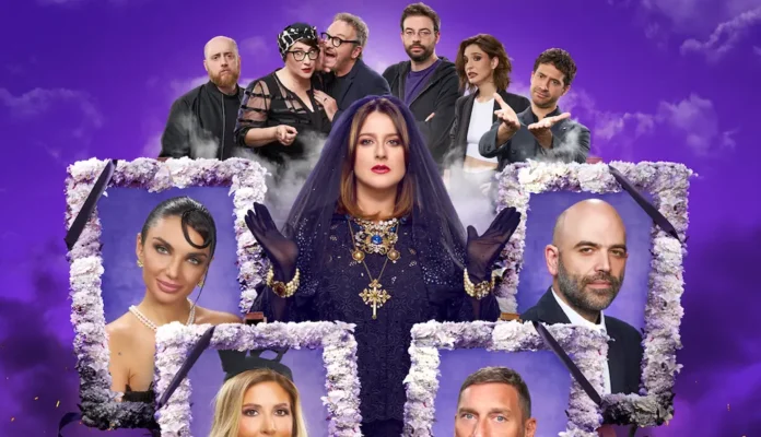 Una immagine tratta dal poster dello show Roast in Peace.