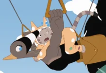 Una scena dal film Scirocco e il regno dei venti .