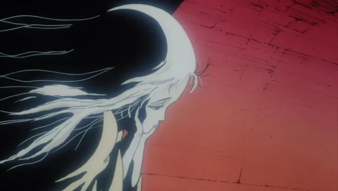 Una scena della versione in 4K dell'anime L'uovo dell'angelo.