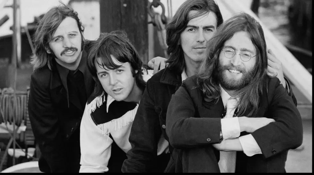 Una scena del documentario The Beatles Anthology.