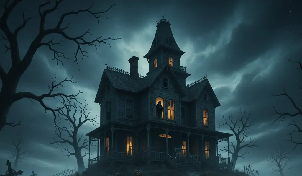 Una immagine di una casa infestata.