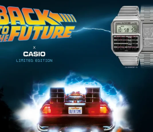 L'immagine che promuove L'orologio Casio dedicato a Ritorno al futuro.