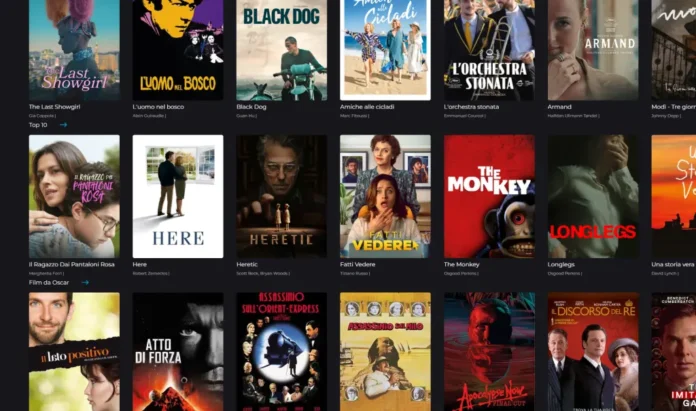 Una immagine del servizio streaming FilmAndMoreTV.it.