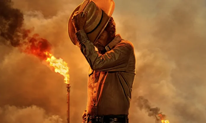 Billy Bob Thornton nel poster della seconda stagione di Landman.