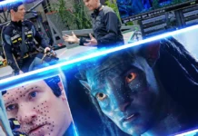Una immagine del poster di Fuoco e Acqua: Making of dei film di Avatar.