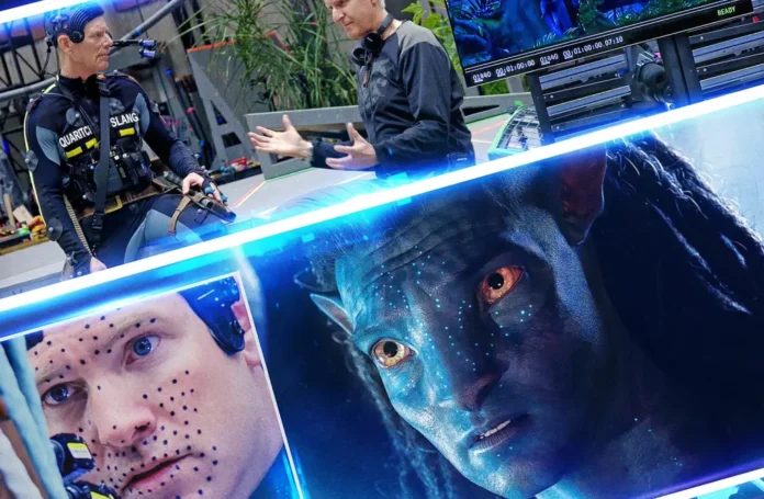 Una immagine del poster di Fuoco e Acqua: Making of dei film di Avatar.