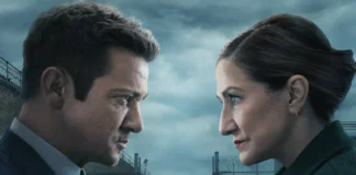 Jeremy Renner ed Edie Falco nel poster della stagione 4 di Mayor of Kingsdom.